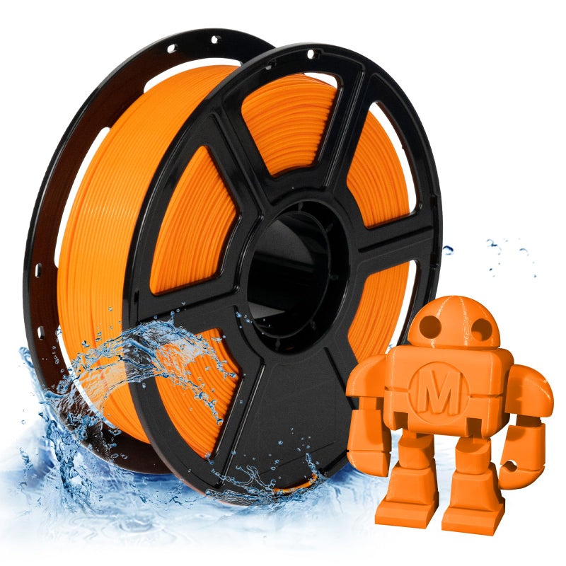 FLASHFORGE فيلم فلاشفورج PETG برو 1.75 مم برتقالي، خيط طابعة ثلاثية الأبعاد 1 كجم (2.2 رطل) بكرة، دقة أبعاد +/- 0.02 مم، خيط طباعة ثلاثية الأبعاد لأجزاء ميكانيكية متنوعة، أجزاء مقاومة للماء - Image 1